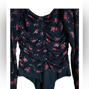 Windsor Classic Corset lace long sleeve  bodysuit  nylon poly spandex  small…